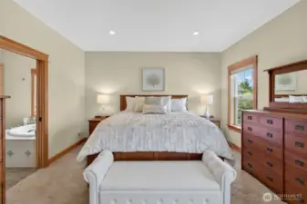 Large and bright primary bedroom on main level!