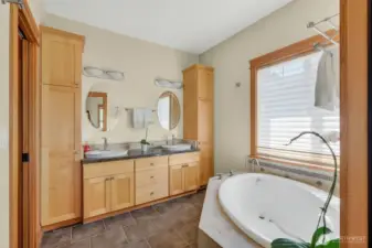 soaker tub with lots of storage