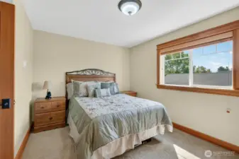 Bedroom #2 easily fits queen size bed