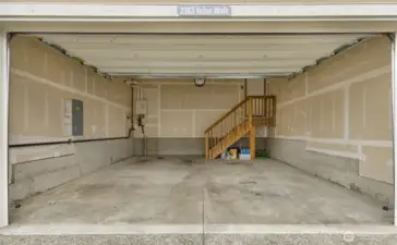 Two car garage with tankless, on-demand water heater, and room for all of your items!!