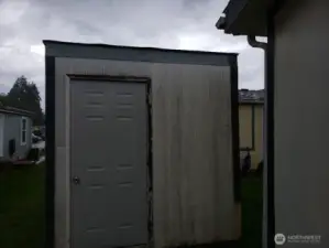 Storage Shed in the Back of the Home.