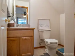 Main floor half bath for guests