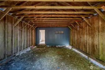 Outbuilding looking at the Art Studio