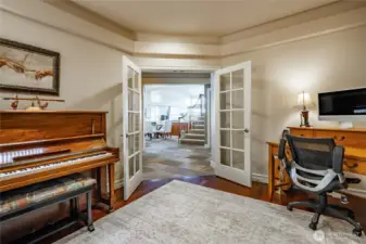 Main floor den/office off the entry way