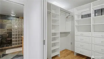 Large walk in closet off the primary