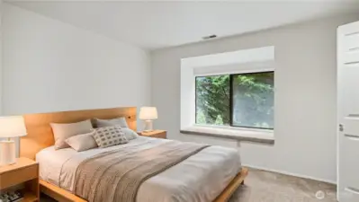 Additional upstairs bedroom, virtually staged