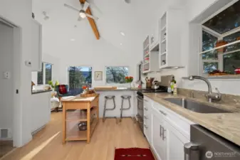 The interior is compact and open but there is no wasted space!