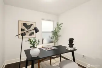 First floor bedroom. Great home office or guest room.