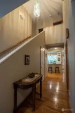 Step inside this grand entrance with vaulted ceilings
