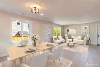 Dining/living area **Virtually staged