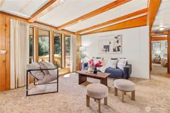 Huge windows, soak up the natural light.