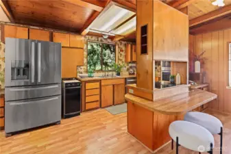 Generous cabinet space for storage.