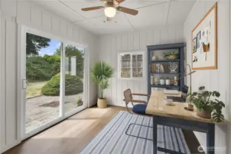 Virtually staged Private office