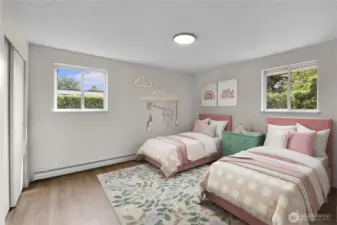 Virtually staged Bedroom  # 1