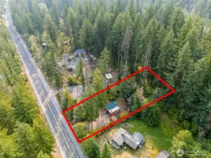 Shy Half Acre Parcel. Parcel Boundary Outline - Approximate Reference.
