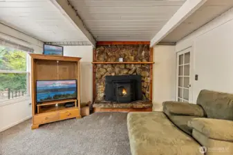 Door to the Right Leads Upstairs to the Bonus Room Furnished with Guest Beds.