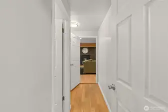 Pass Through from kitchen to powderroom, laundry and Rec Room