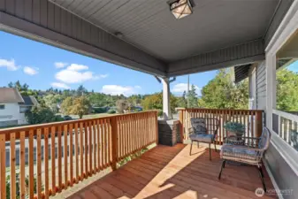 This home sits higher than most homes and looks out to the Port of Tacoma