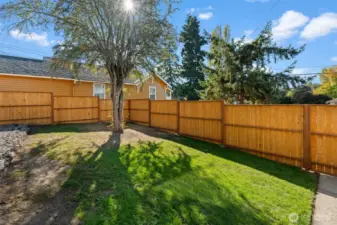 HUGE yard with room for a workshop