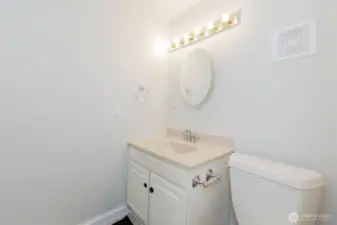 Bathroom off gym