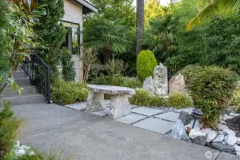 Garden sanctuary entrance to home