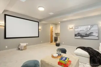 Let’s go to the movies in this Theatre room! Located on the lower level