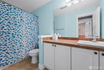 upstairs hallway bathroom