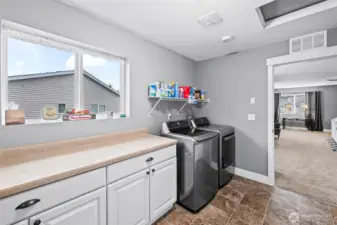 Large laundry room on same level as all bedrooms