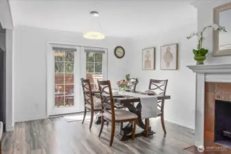 Spacious dining area just off of kitchen and living room.
