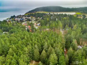 Lot is in center of the image. Fort Worden & the Salish Sea in the distance.