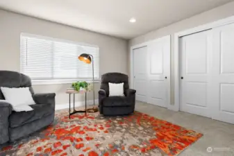 The upper level bonus room serves as a flexible multipurpose space that can be adapted to suit a variety of needs and activities. Whether it's used as a playroom, a media room, a 4th bedroom, or a hobby space, the room offers endless possibilities for recreation and relaxation, allowing occupants to customize the space to align with their lifestyle and interests.