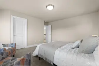Spacious and brightly lit, each guest bedroom includes a walk in closet and large window.