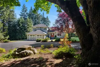 PICTURESQUE LIVING | 2.3 Landscaped acres with a natural boarder surrounding the property!