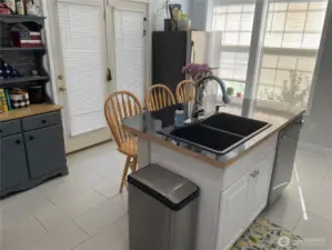 Breakfast bar with eating space.