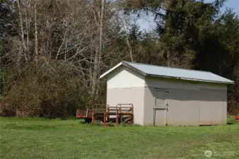 Older shed in back corner of property