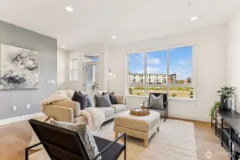 Comfy living room with spacious open view