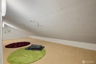 Two spacious nooks on either side of the game room for play/sleeping/storage area