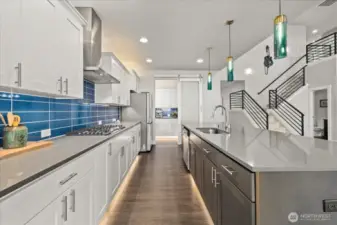 Upgraded Wi-fi enabled cabinetry lighting.