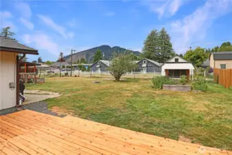 Step out to the new deck right from the kitchen’s breakfast nook—indoor/outdoor  living made easy.
