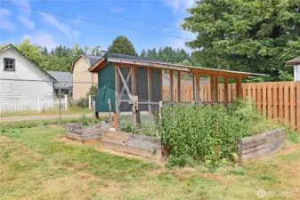 Chicken coop included! Embrace the homestead lifestyle with this charming bonus  feature.
