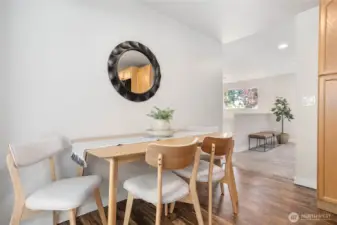 Cozy dining space just off kitchen
