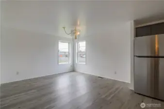 Large Dining Room with corner windows for lots of light.