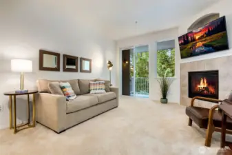 Easy access to the tranquil balcony overlooking protected woodlands and wetlands.