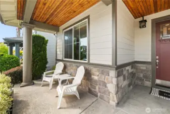 Front Porch Ideal For Enjoying Rainier Views