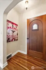Front entry includes a coat closet