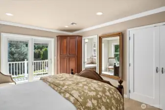 Primary suite with 2 closets plus walk-in