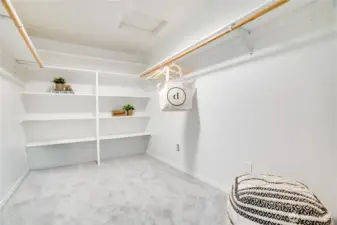 Swoon worthy primary walk in closet!