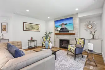 Living room with gas fireplace
