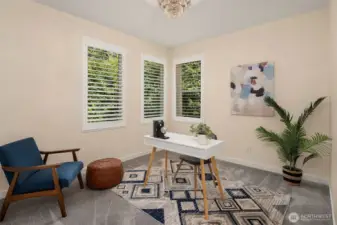 1 of 2 bedrooms on the entry level