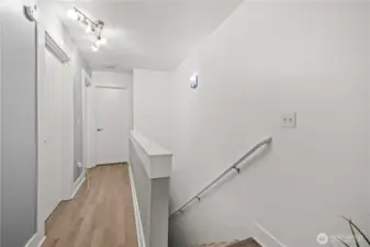 From the first floor, stairs lead to the upper level where you’ll find an open landing space. This area connects seamlessly to the bedrooms, giving you options to personalize the layout as you enter the second floor.